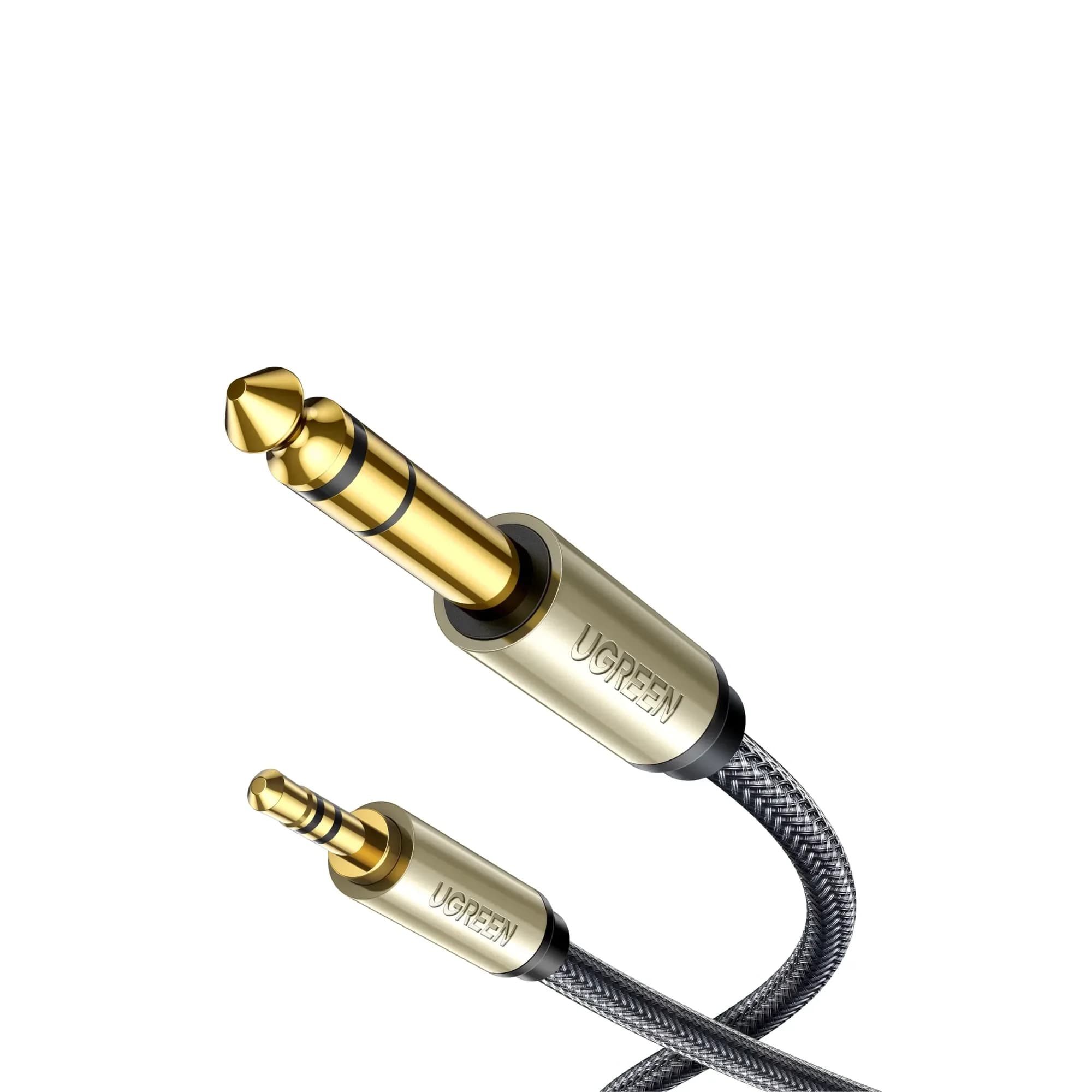 Audio cable UGREEN AV127 3.5mm to 6.35mm TRS Stereo Audio Cable 1m Gray