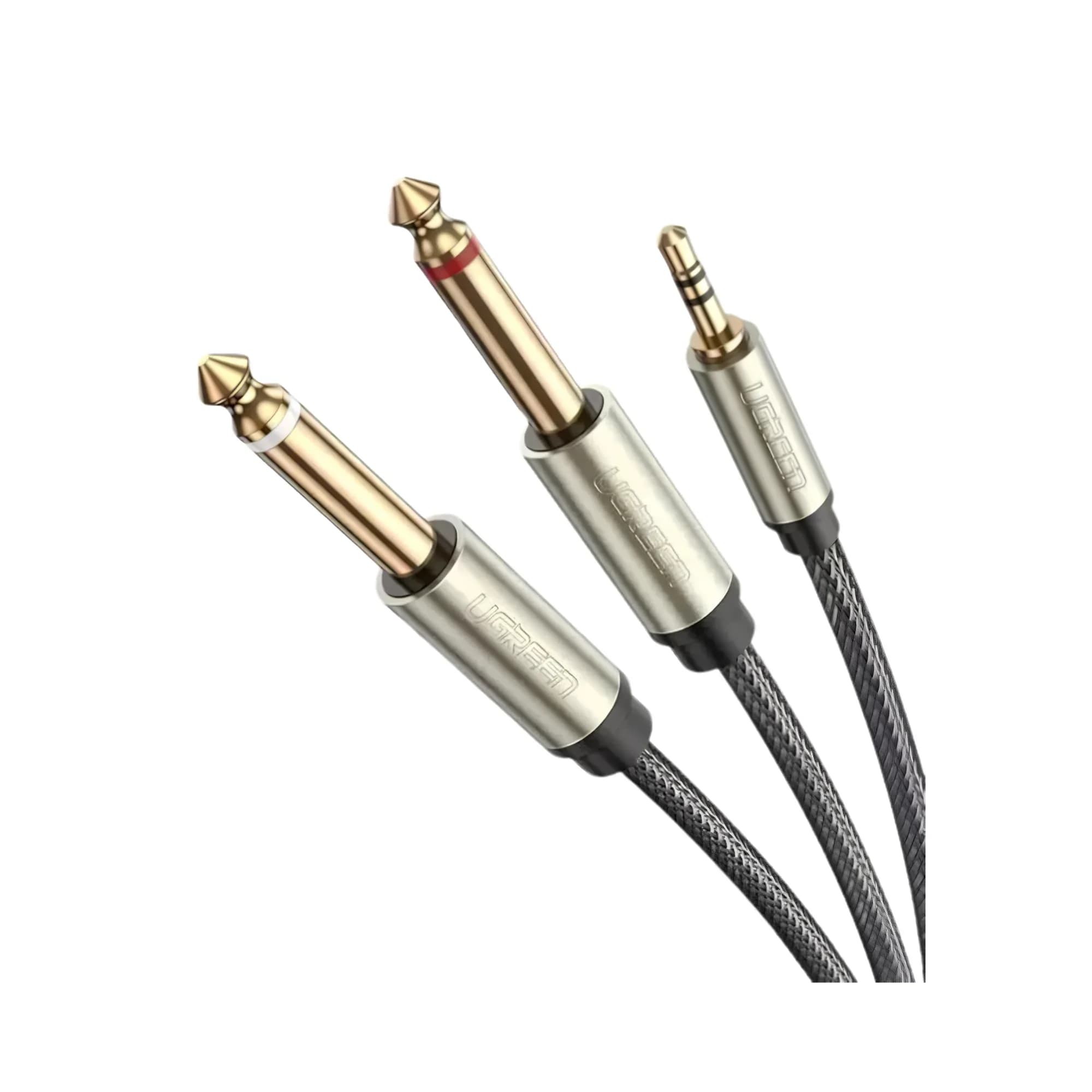 Audio cable 6.35mm-3.5mm TRS UGREEN AV127 Stereo Audio Cable (5m). Gray