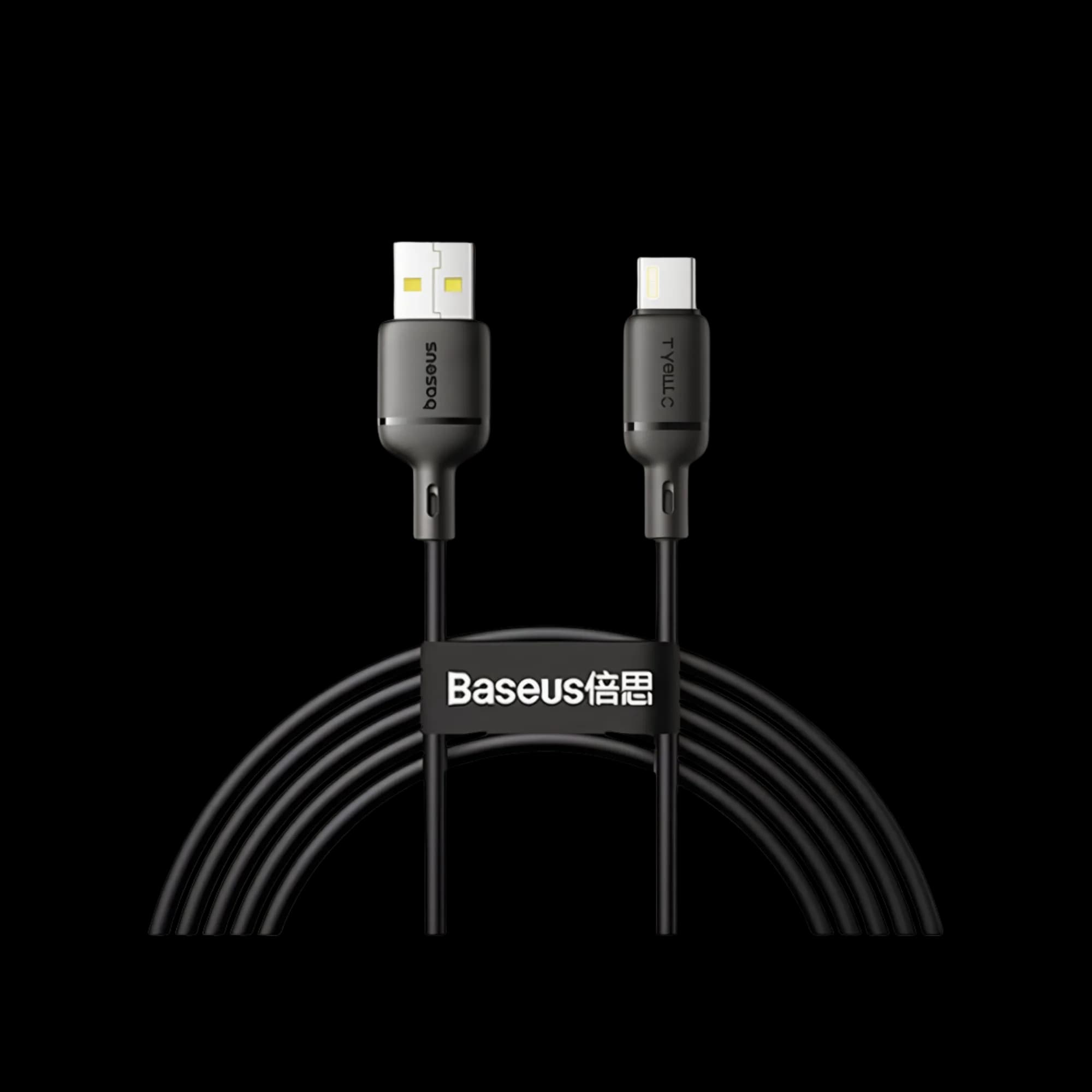 Baseus Silky USB-A to USB-C Data and Charging Cable, 100W, 2M, Black