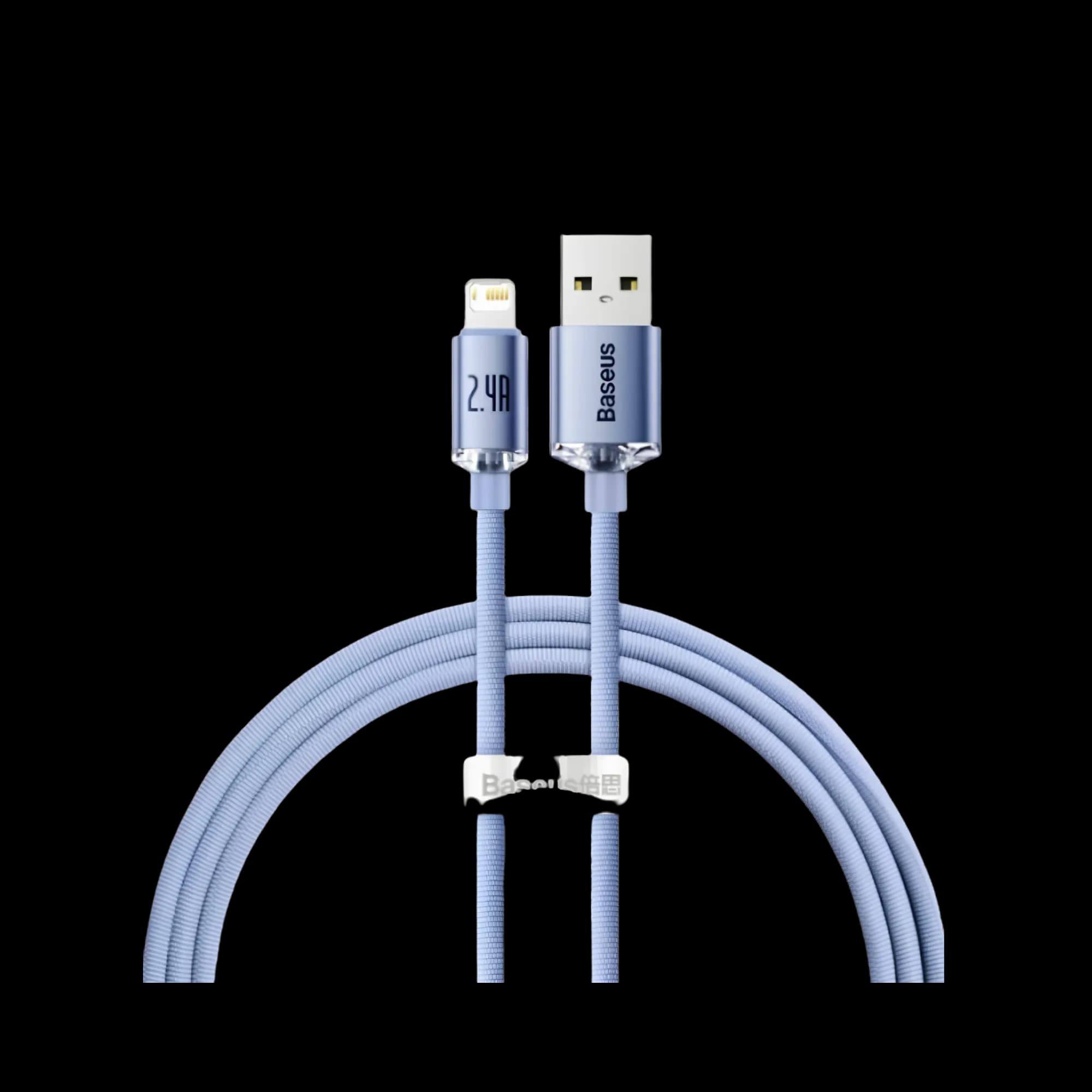 BASEUS CYRYSTAL FAST CHARGER 2M 20W  USB-C TO IP CB000131 ( P10383101211-01 )