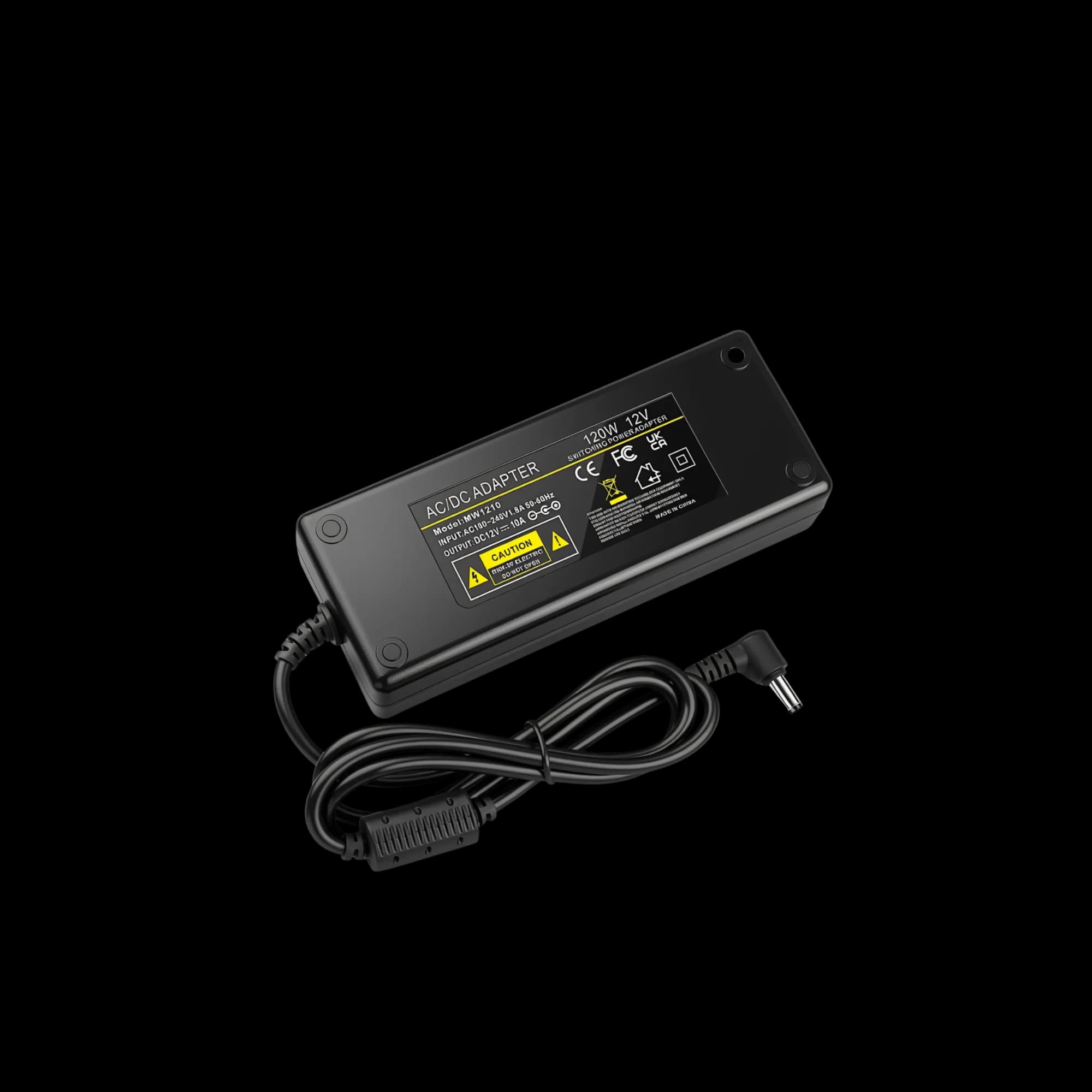 AC ADAPTOR OUTPUT 12V 10A INPUT 100-240V 50-60HZ 1.5A (JAH-1210)