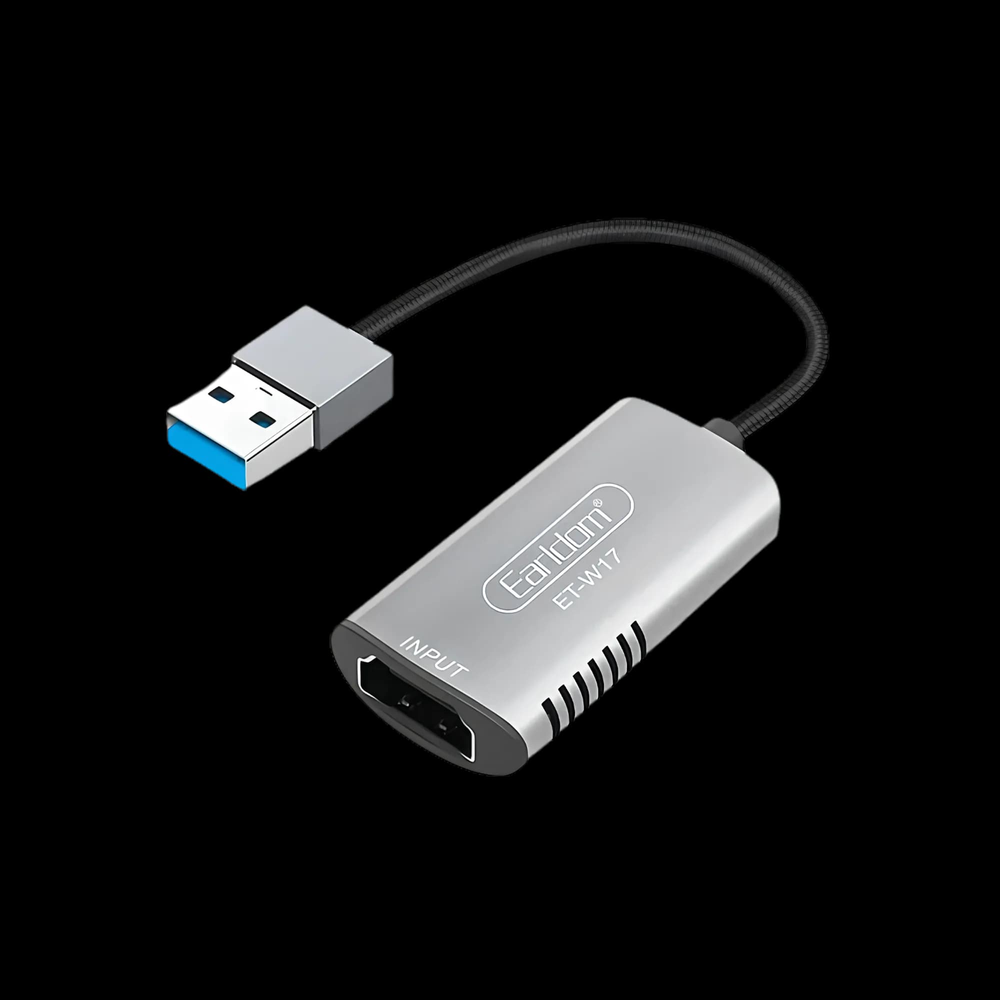 Earldom W17 4K HDMI To USB 3 .0 Video Capture Cable 15CM for I-Mac, Projector, TV, Laptop, Ps4, Camera