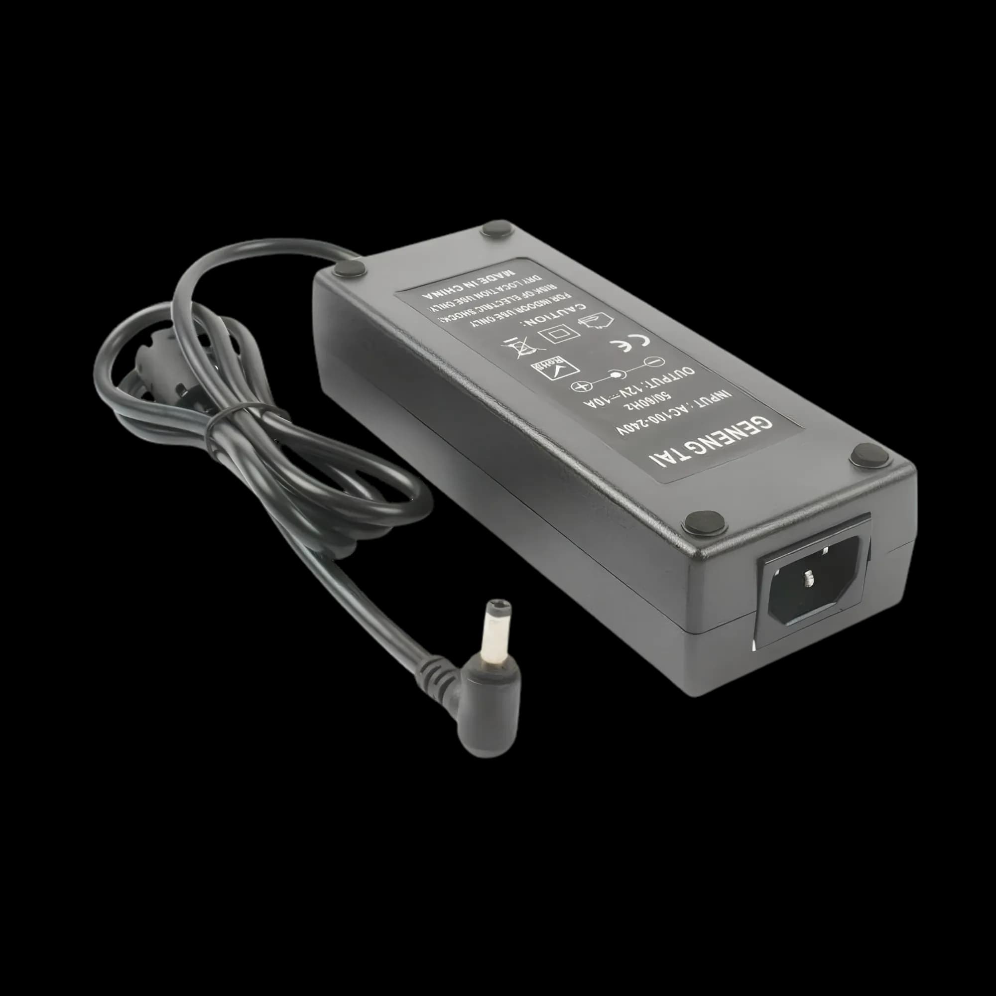 CHARGER AC/DC Switching Power Supply Model JAH-1210 12V 10A (120W).
High-power regulated adapter