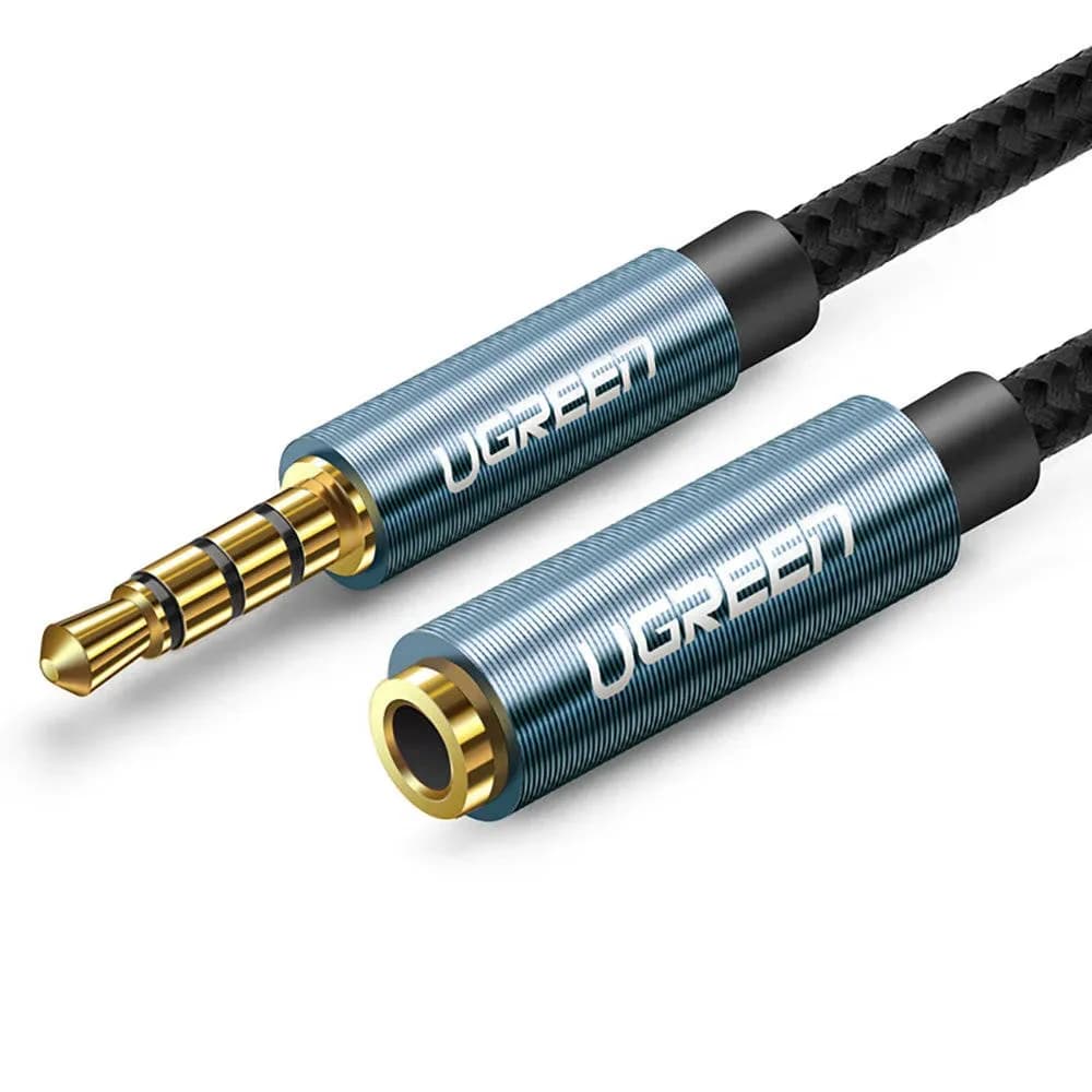 Audio cable UGREEN AV118 4 pin 3.5 mm extension 2 m Black (40675)