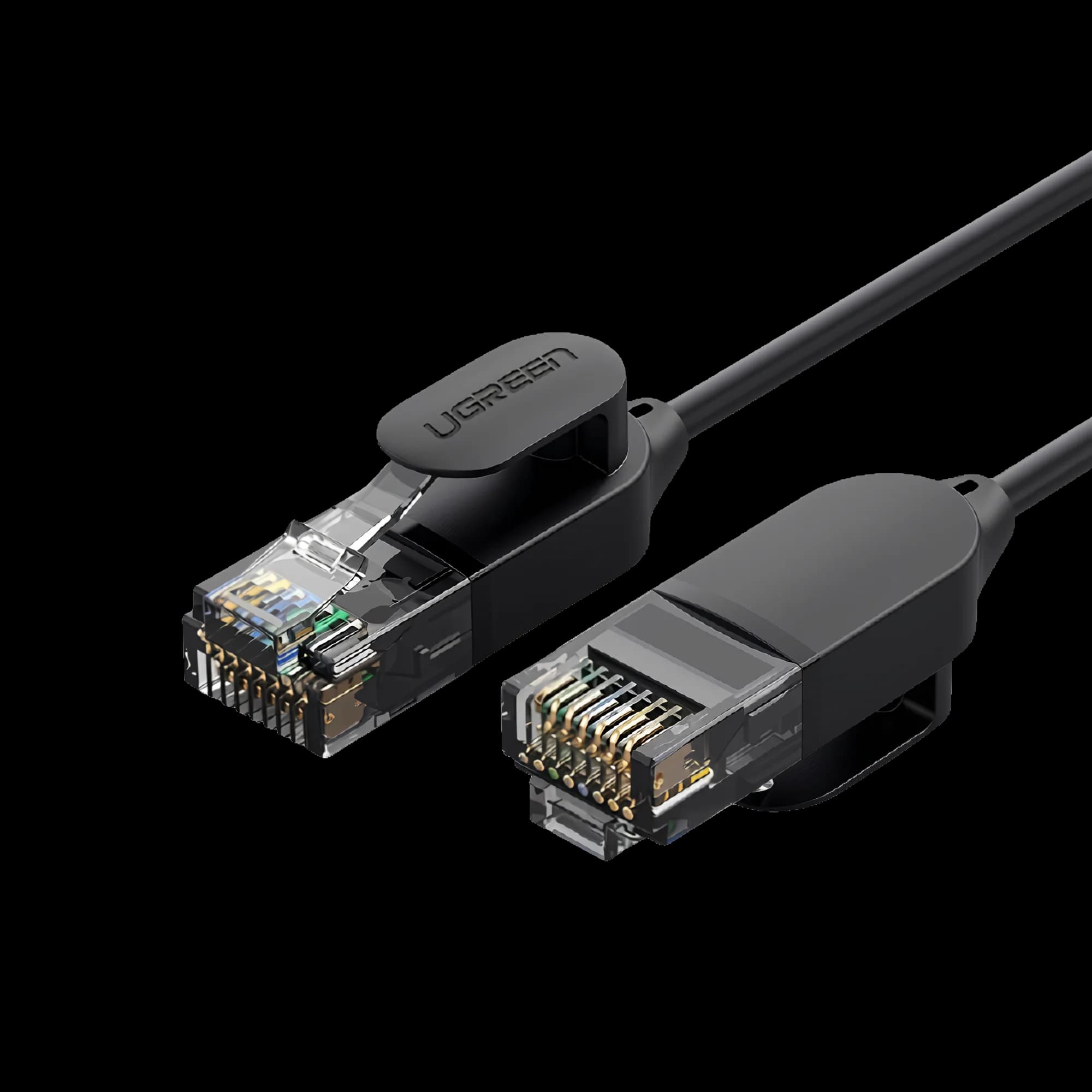 Ugreen 70333 Cat6A Ethernet Cable – 1.5m, pure copper, black, 10Gbps.