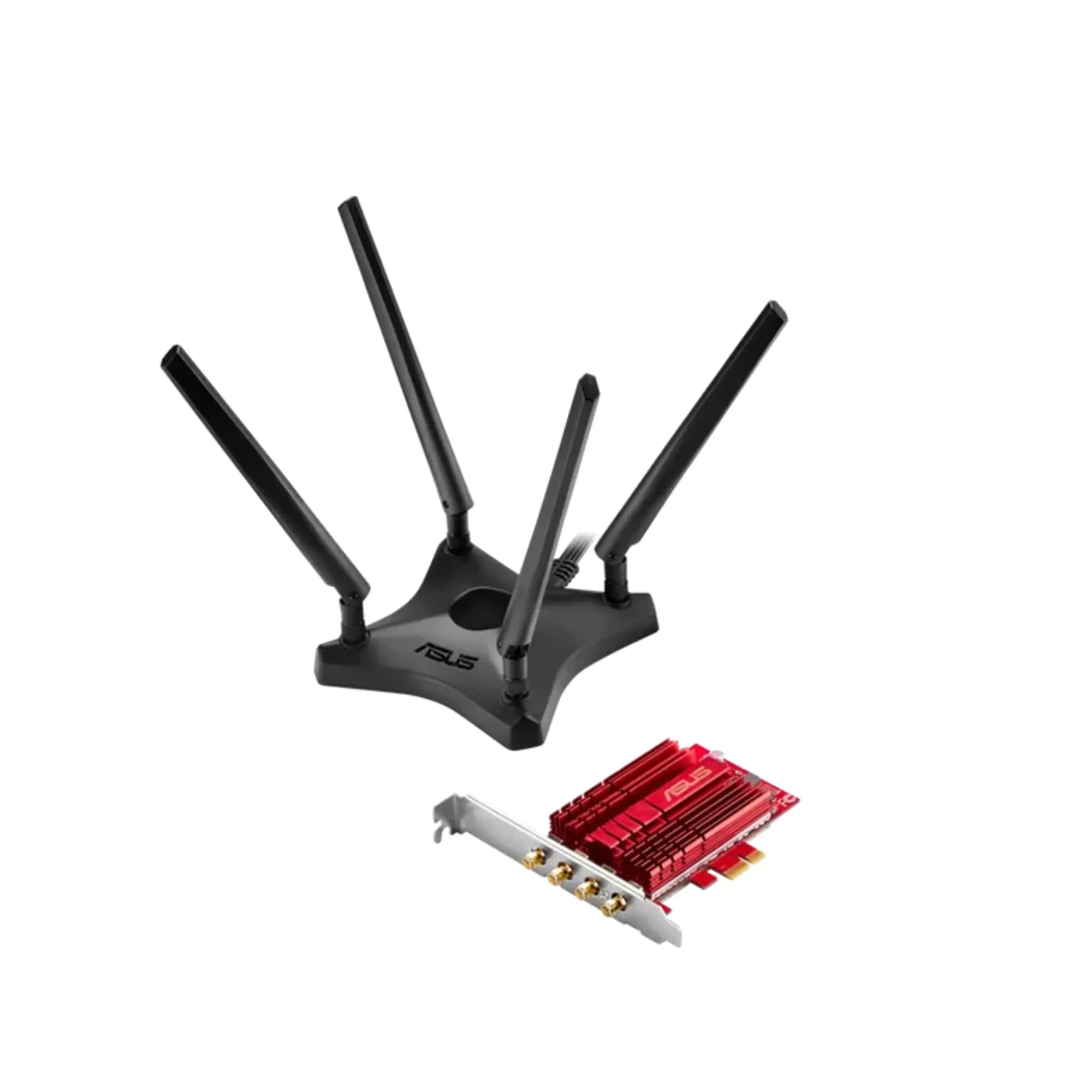 ASUS PCE-AC88 Wireless PCI-E Adapter – Dual-band AC3100, 4x4 MU-MIMO, high-speed Wi-Fi.