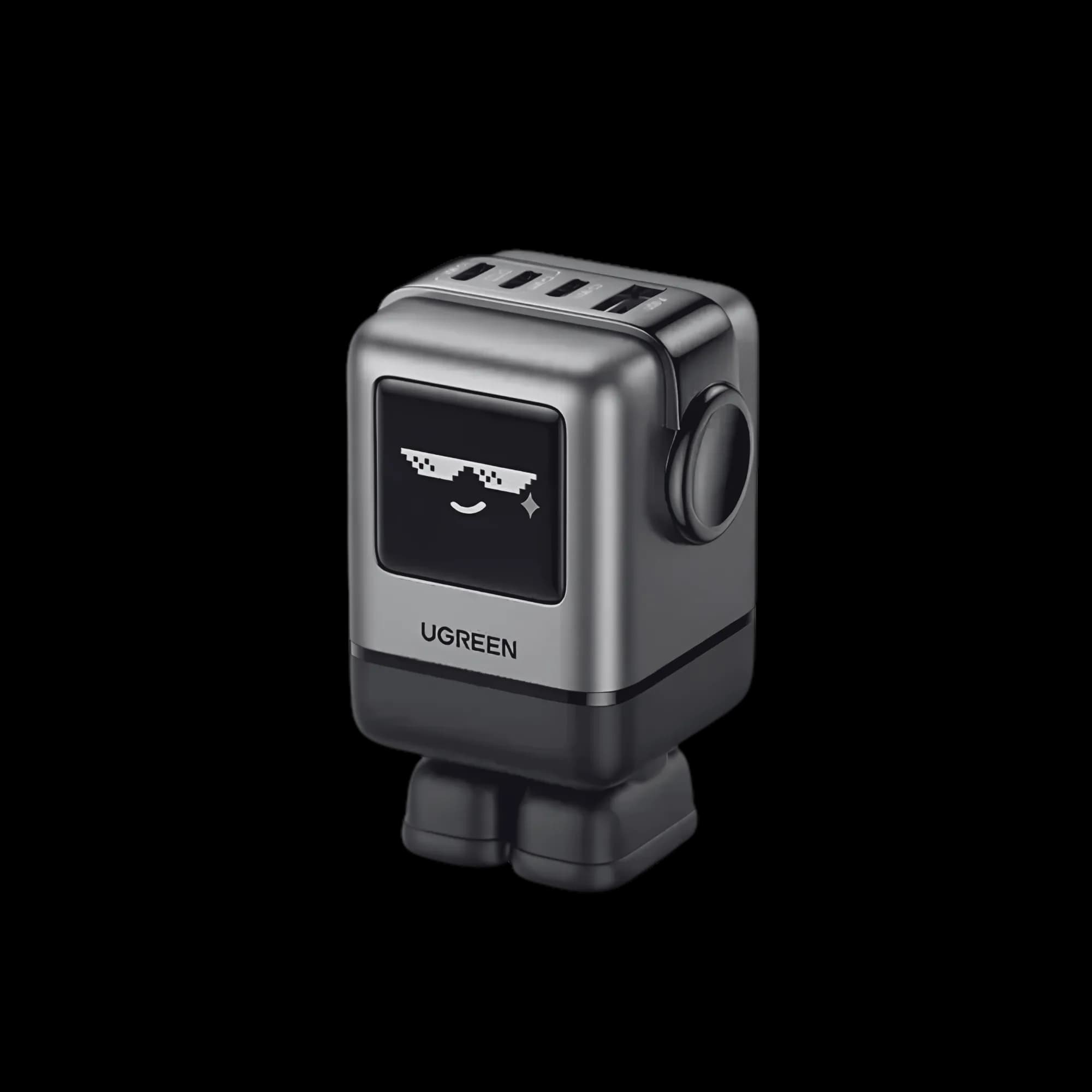 Charger Ugreen X688 USB+3xUSB-C 100W Robot GaN Tech Fast Charger Gray (UGR-45515B)