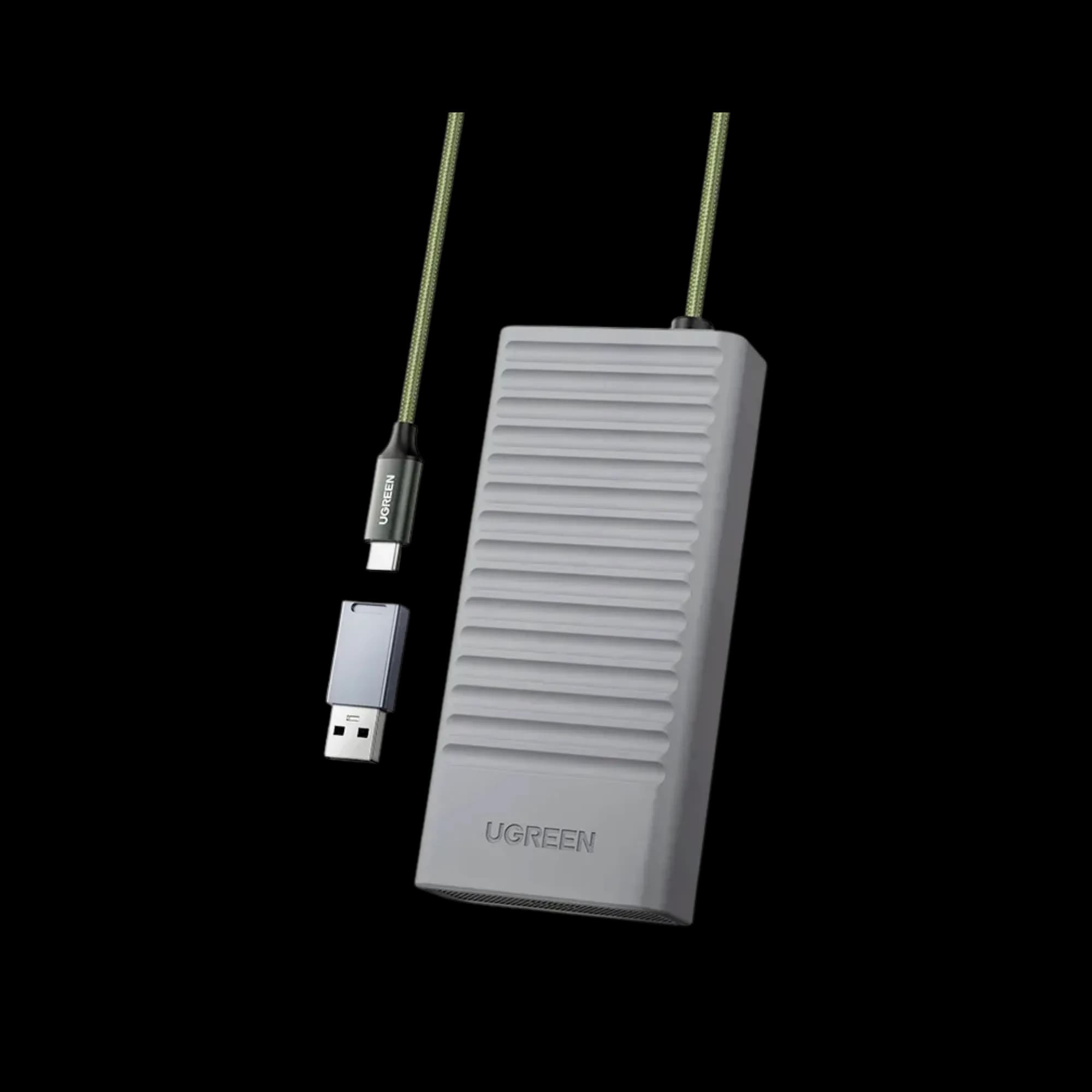 Card reader case Ugreen CM856 USB-C + USB-A 3.0 2xSD + MicroSD 5 Gbit/s organizer 12 cards 15 cm Gray (55899)