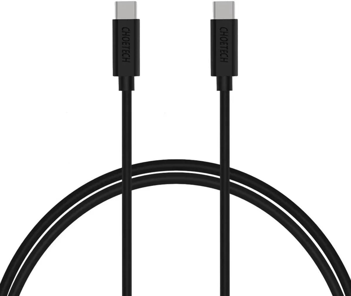 Choetech CC0002 USB-C to USB-C Cable – 1m, 20V/3A 60W, fast charge/data.