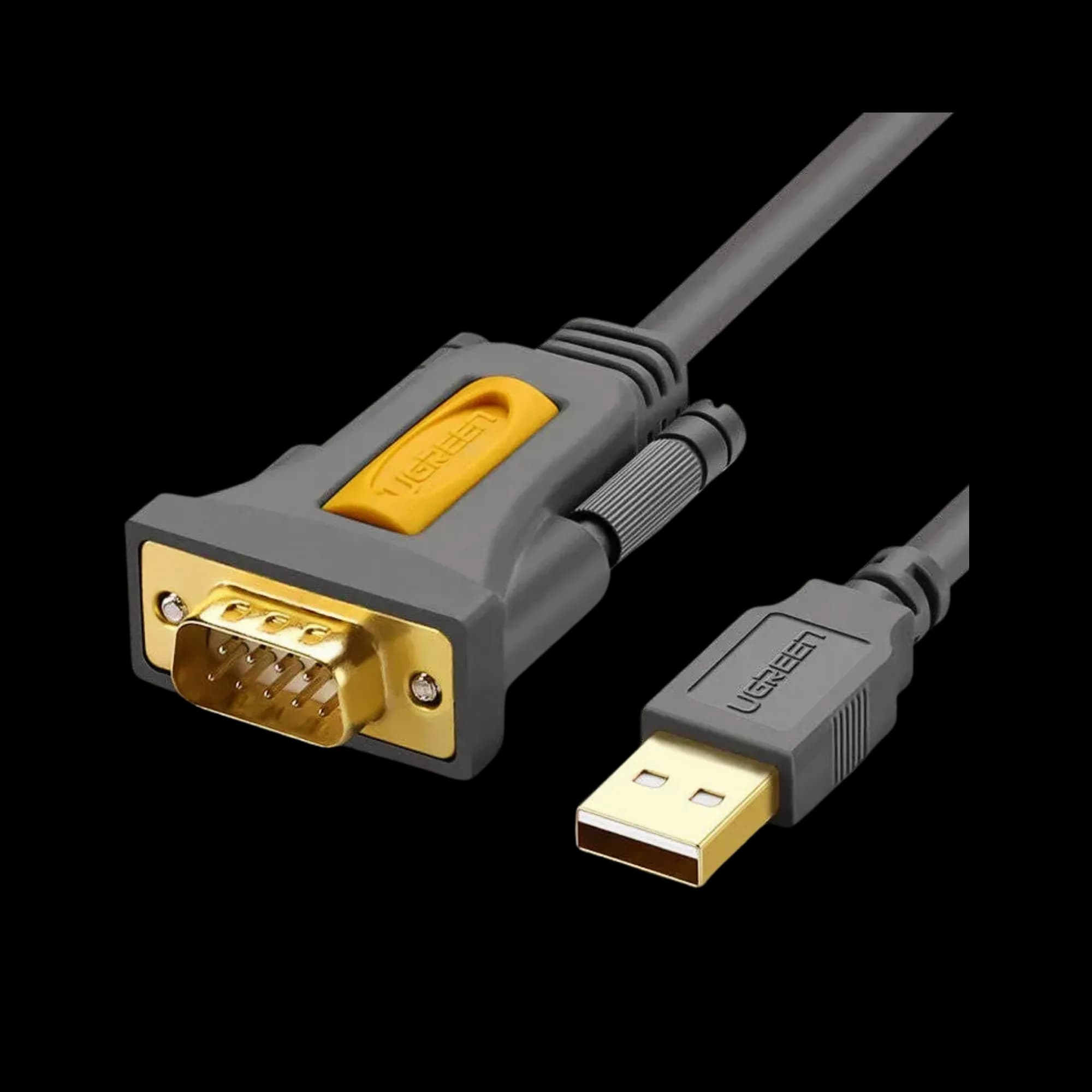Cable Ugreen CR104 USB to DB9 RS-232 Male Adapter SERIAL Cable 2 m Black (UGR-20222)