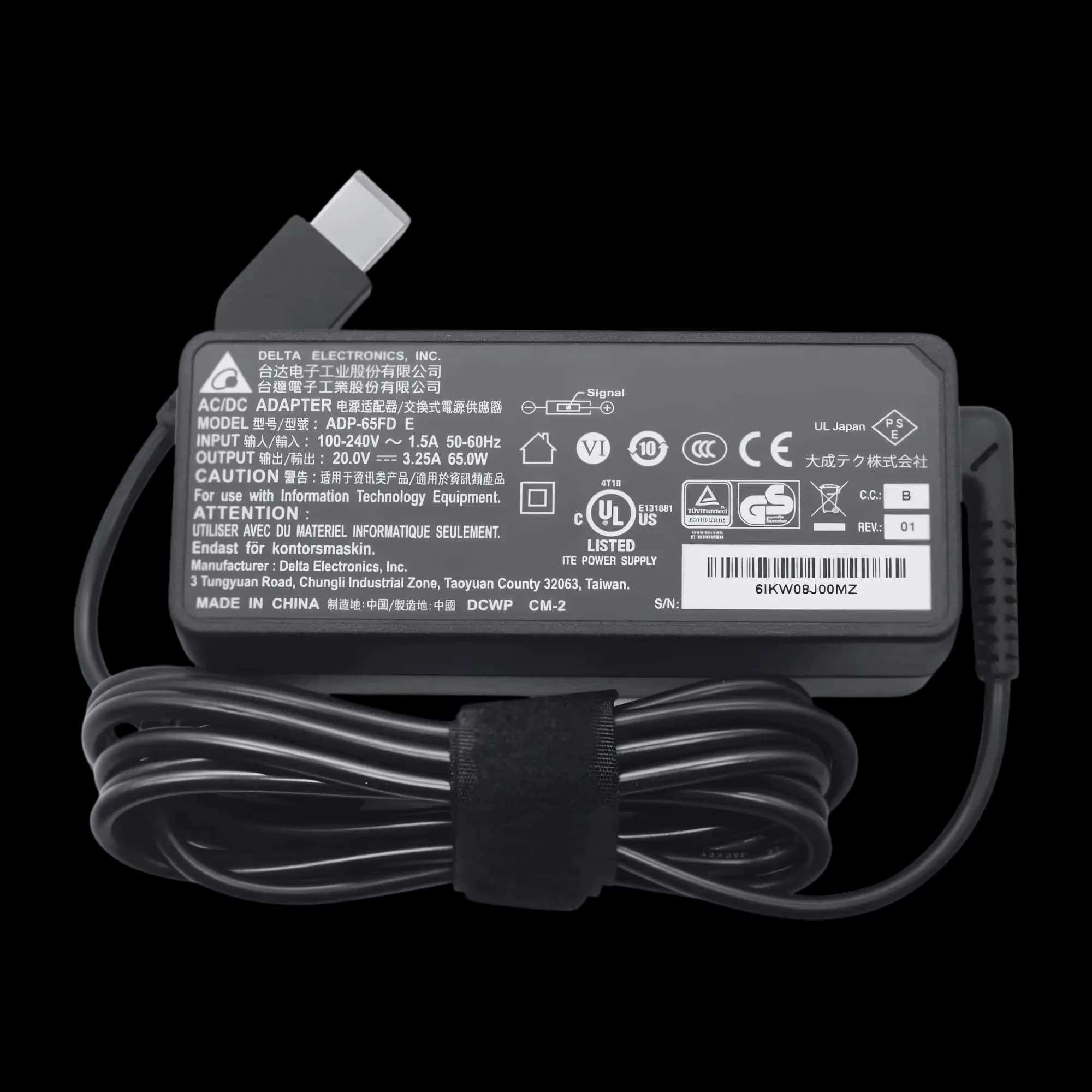 CHARGER LENOVO 65W 20V 3.25A KOKE KATRORE (ADLX65NCT3A)