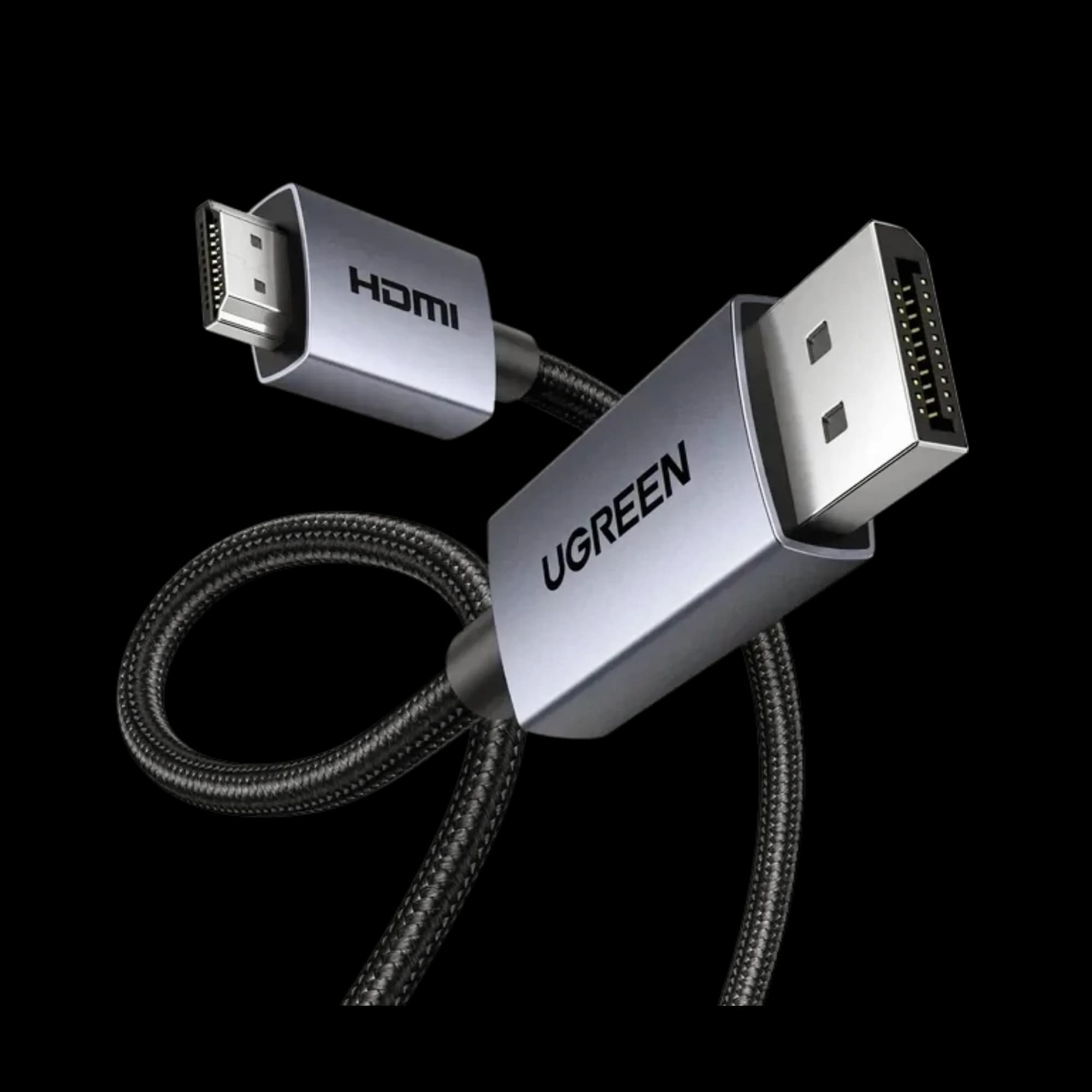 Cable UGREEN DP125 DisplayPort to HDMI 2.0 4K@30Hz 2m Black (35842)